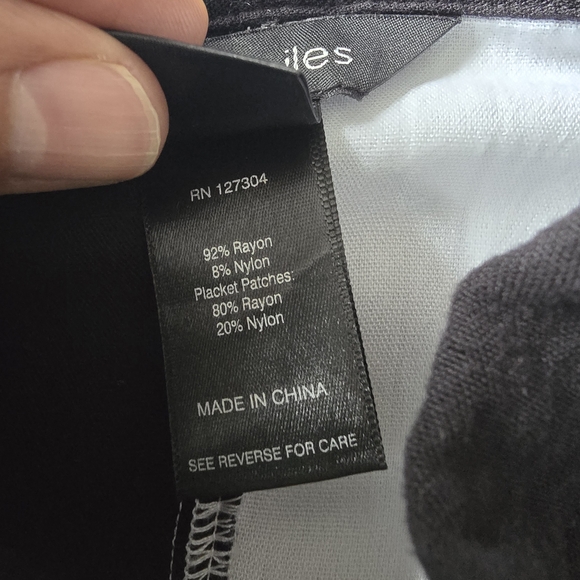 Ali Miles Pus‎ Size Black and White Button-Up Top 1X - Picture 7 of 14